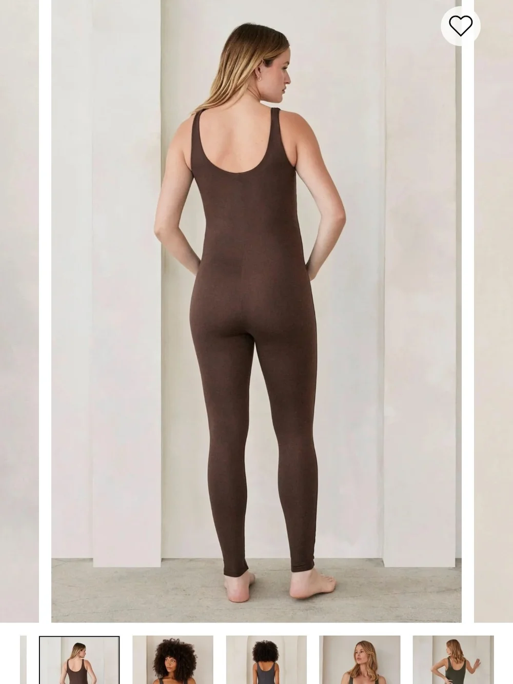 Emily DiDonato Lucy Maternity Unitard in Chocolate Brown